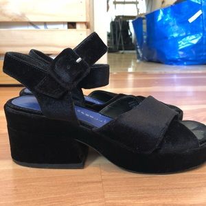Jeffrey Campbell Velvet Platform Sandals